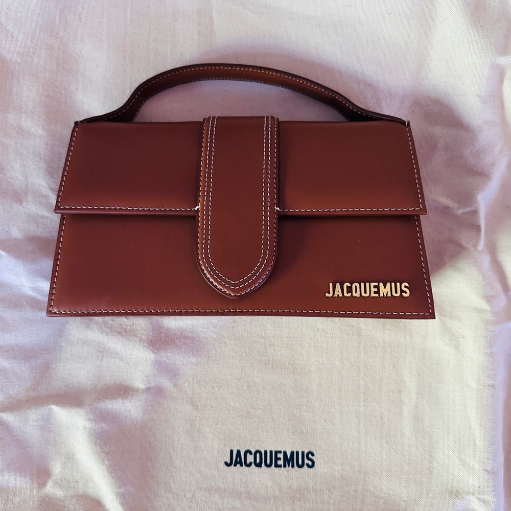 Jacquemus Chestnut Leather Clutch